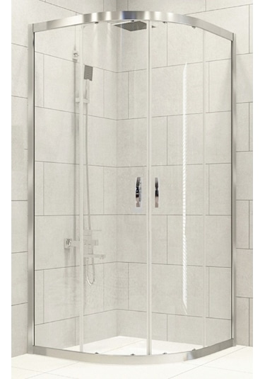 Durul Duşakabin Oval Parlak Profil 5mm Şeffaf Cam Yükseklik 190 Cm Parlak