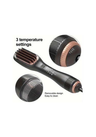 Willowhaven Altın 1000w 2si 1 Arada Saç Kurutma Fırçası Çıkarılabilir Tarak Islak Kuru Kullanım