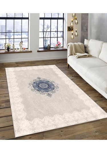 Dijidekor Işıltı Koleksiyonu Model144 Süngerli Dijital Baskılı Saçaksız Mutfak Halısı Yolluk