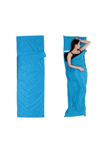 Tomshoo 70 210cm İpek Kumaş Uyku Tulumu Astarı Mavi