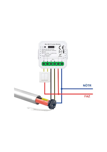 Tuya Uyumlu Wifi Perde Panjur Kepenk Kontrolcüsü
