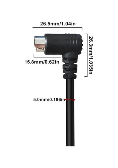 Sones Mini Dın 6 Pinli Uzatma Kablosu, Uzunluk: 1,8 M Erkekten Erkeğe Dirsek