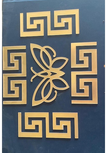 Dekoratif Ayna Gold 20 Adet 5x12 Plexi 8x5cm1ad.kelebek Hediye Altın