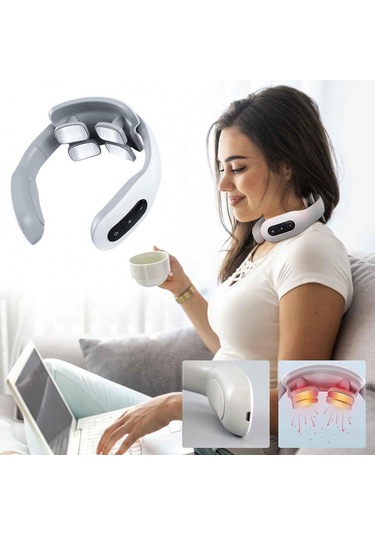 Boyun Masaj Cihazı Boyun Ve Omuzlar Boyun Omurgası Şarj Edilebilir Boyun Desteği Çok Renkli
