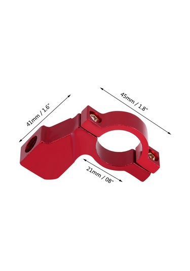 Konesam Kırmızı Motosiklet Görünüm Aynası Tutucu, Alüminyum Alaşımlı, Cnc Kesimli, 21-23mm Direksiyon Çubuğu İçin, Dayanıklı Ve Dekoratif Tek Adet