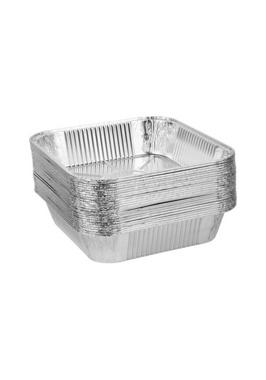 10/30 Adet Tek Kullanımlık Alüminyum Folyo Su Yağ Geçirmez Kare Pişirme Folyo Kutusu Yüksek Sıcaklık Dayanımı Fırın Tepsisi 10 Diğer