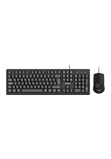 Philips SPT6234 Kablolu Türkçe Q Klavye ve Mouse Seti