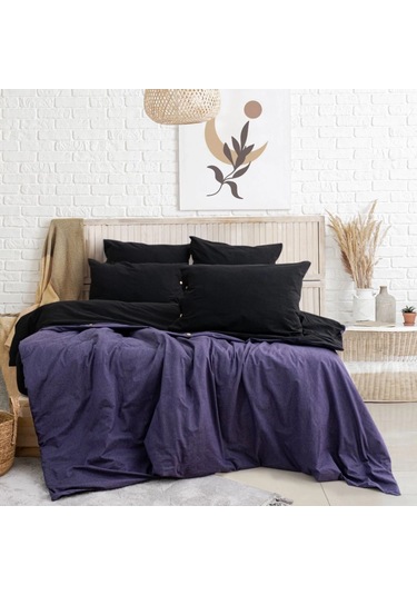 Tek Kişilik %100 Pamuk Ranforce Nevresim Takımı 160x220 Cm Gri Lastiksiz Çarşaflı Gri