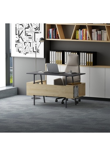 Ironi Çalışma Masası Antrasit Meşe
