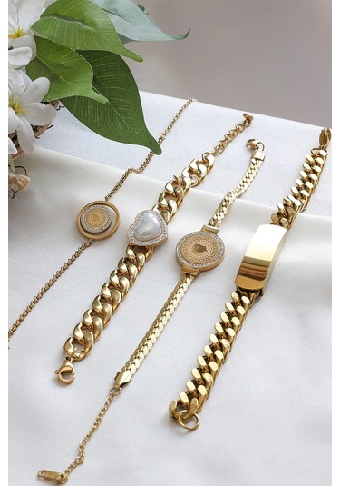 Unisex Klasik Çelik Bileklik Çok Renkli