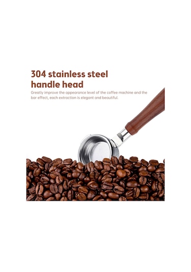 58mm Dipsiz Portafilter 2 Kulaklı Expresso Dipsiz Çıplak Kahverengi Kahverengi