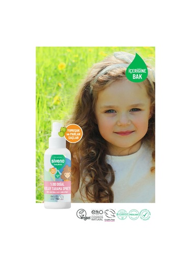 Siveno Doğal Kolay Tarama Spreyi Çocuklar İçin Nemlendirici Hindistan Cevizi Yağlı 100 Ml