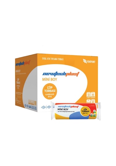 Newtechplast Mini Boy Çöp Torbası Beyaz 50'li 40 x 50 CM