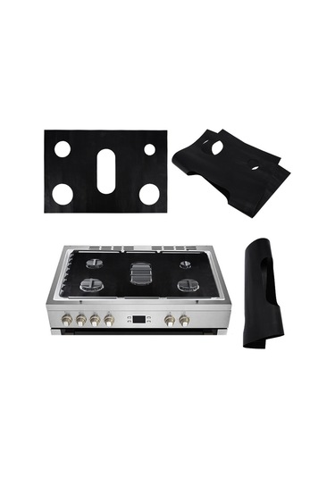 Sones Gazlı Ocak 5 Delikli Yağ Geçirmez Ped Teflon Koruyucu Kapak Kir Önleyici Ped, Boyut: 0.3mm