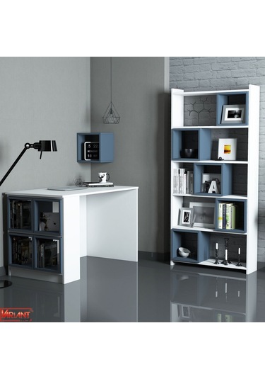 Variant Box Kitaplık Ve Çalışma Masası Takımı Ceviz