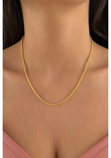 Fiyonk Kuyumculuk 14 Ayar Altın Burgu Zincir 2,20 MM 001