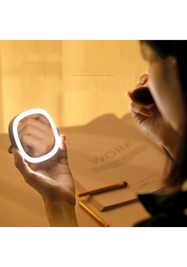 Flybuy Yeşil Taşınabilir Sf-hz1 Şeker Mini Makyaj Makyaj Makyaj Led Işığı Işığı Güzellik Güzellik Dolum Depolama Aynası Aynası Ou Diğer