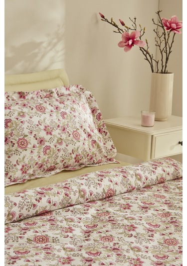 Karaca Home Molly %100 Pamuk Çift Kişilik Pike Takımı Pembe Pembe