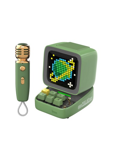 Divoom Ditoo-Mic Karaoke Mikrofonlu Piksel LED Ekranlı Uygulama Kontrollü Akıllı Bluetooth Hoparlör