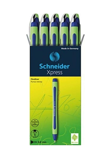 Schneider Xpress Fiber Uçlu Roller Kalem 0.8 Mm Mavi 10'lu Paket