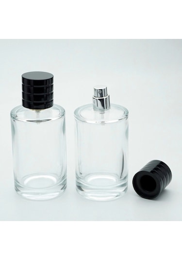 Parfüm Şişesi 100 Ml 3 Adet Uzun Silindir Model Kolay Kapama