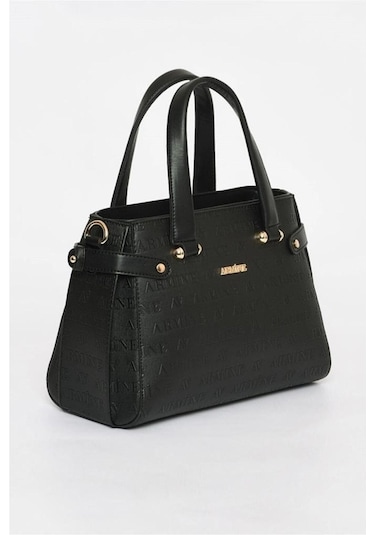 172 Lazer Baskılı 27 X 20 X 13 Kadın El Çantası -03149 Siyah