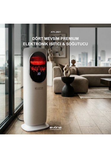 Dört Mevsim Kule Tipi Premium Elektronik Isıtıcı & Soğutucu Modern Ve Şık Tasarım