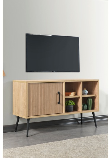 3110 Şile Metal Ayaklı Metal Kulplu 100 Cm Tv Ünitesi - Yunus Safir Yunus - Safir