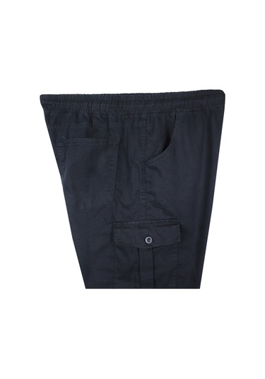 Erkek Büyük Beden 100-156 Kilo Arası İçin Uygun Kargo Cepli Jogger Kot Pantolon Siyah