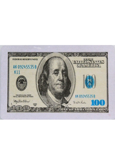 100 Dolar Desenli Oyun İskambil Kağıdı Deste Benjamin Franklin