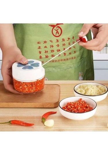 Dancemonkey Cbtx Ev Mutfak Sarımsak Cihazı, Manuel Çekme Vurma, Rastgele Renk Teslimatı Çok Renkli