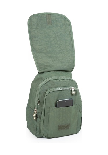 Küçük Boy Krinkıl/klinkır Su Geçirmez Çok Gözlü Uzun Askı Günlük El Omuz Ve Sırt Çantası Yeşil 13-5a Yeşil