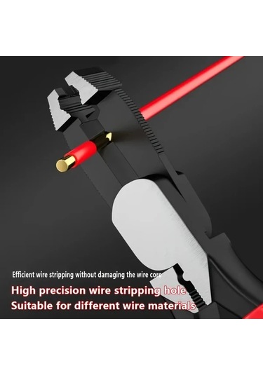 Willowhaven Kırmızı Çok Amaçlı Pense: Pas Sökme, Kaymaz Vidalama, Tel Kesme Ve Sıyırma, İnşaat Ve Tamir