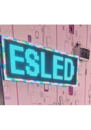 Rgb Kayan Yazı, Renkli Led Tabela 32x64 Cm Tek Yön, Eskişehirled