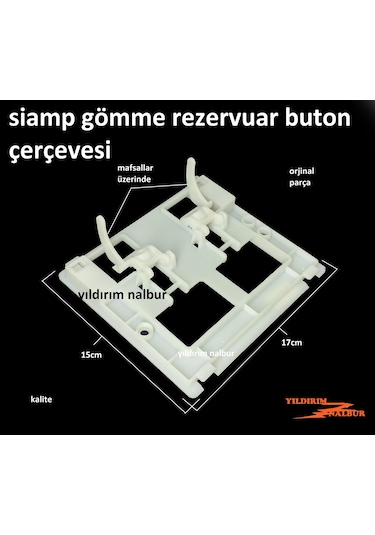 Siamp Gömme Rezervuar Buton Verso 80 Çerçevesi İç Takım Basma Düğ