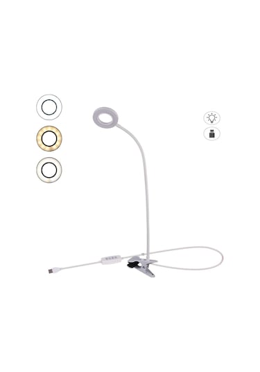 Çok Fonksiyonlu 3 Farklı Işık Renkli Akrobat Masa Lambası 51 Cm