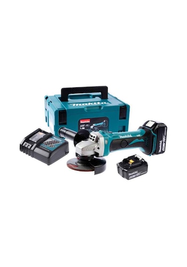 Makita DGA452RMJ 18 V 115 MM 4Ah Çift Akülü Avuç Taşlama Makinesi