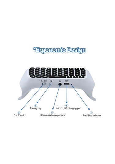 Playstation 5 Klavye İçin Kablosuz Klavye 3.0 Kontrol Cihazı Sohbet Paneli