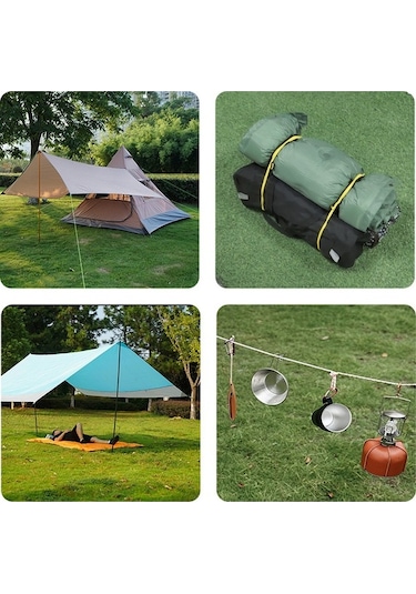 Tongxida 4'lü Naylon Çadır İpi Seti - 4 Renk Seçenekli, Dayanıklı Ve Uygun Yeşil