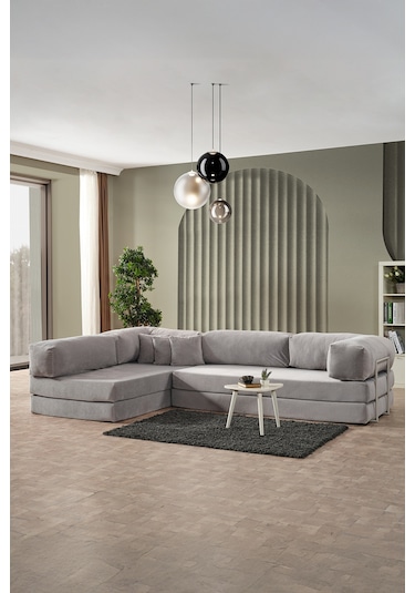 Legom Petek Aktivite Koltuğu Yatak Olabilen Çok Amaçlı Kanepe L Koltuk Gri Gri