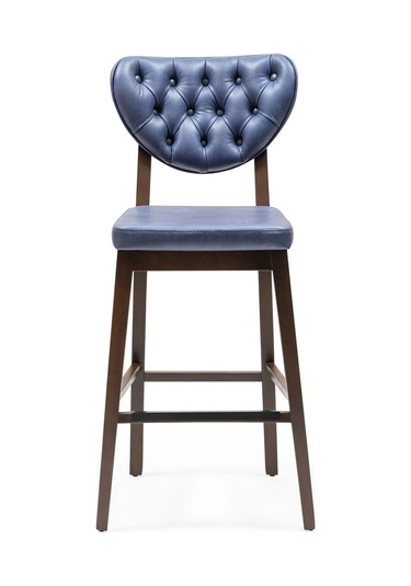 Olivya Ahşap Bar Sandalyesi Açık Mavi