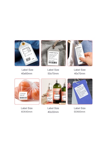 Dofolink Dp23/dp30 Serisi Termal Yazıcı İçin Düz Etiket Dikdörtgen - 40mmx80mm 95 Adet/rulman Beyaz Su Bazlı Yapışkan Termal Biyürel Kağıt 1 Rulo