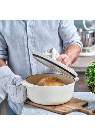 Kitchenaid Cc006056 Döküm Demir Tencere 22 Cm / 3.3 L Almond Krem