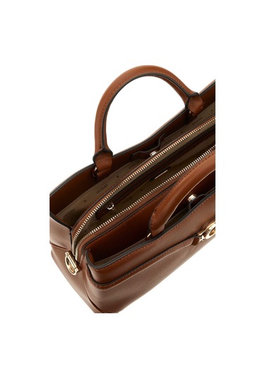 Kadın Metal Aksesuarlı Kanat Detaylı El Çantası - Taba Kahverengi