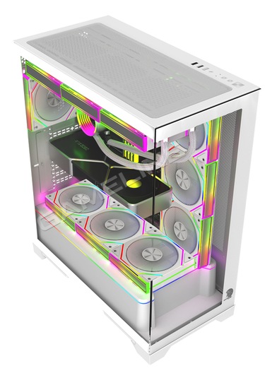 Gameline Artıst 7x Argb Kumandalı Fan Usb 3.0 E-atx Gaming Bilgisayar Kasası Beyaz