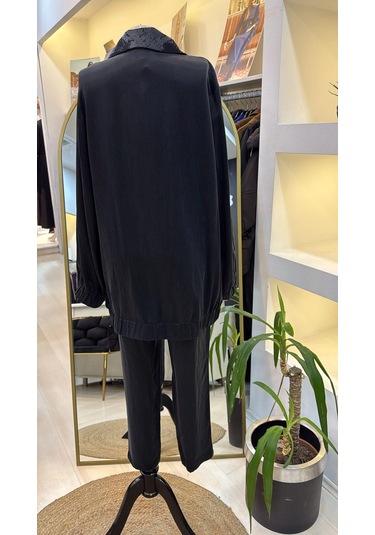 Nuss 1001 Jakar Detay Pantolonlu Takım - Antrasit Antrasit