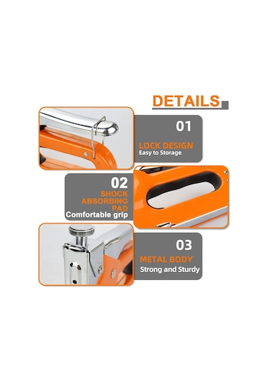 4'ü 1 Arada Zımba Tabancası Seti, U-şekilli Çivi Tabancası,ağır