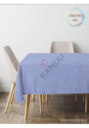 140 X 140 Cm Pötikare Desen Masa Örtüsü, Piknik Örtüsü, Sofra Bezi, Beslenme Örtüsü Lacivert