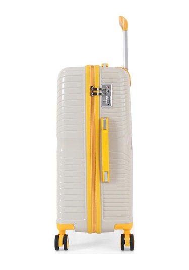 Ççs 5239 Polipropilen Kabin Boy Valiz Beyaz-sarı Beyaz - Sarı
