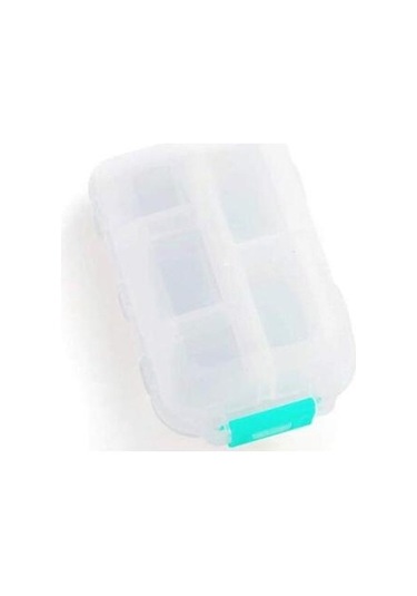 Seyahat Taşınabilir Organizatör 10 Izgara Nem Geçirmez Hap Kutusu Beyaz